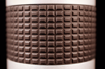 Rubber convex surface. Selective focus. Macro. Close up view. Vintage photo toning.
