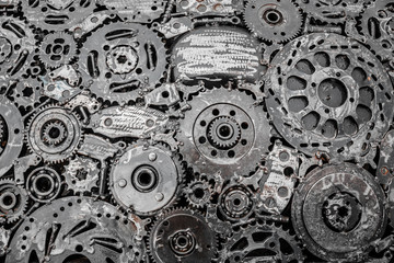 Technology background metallic gears