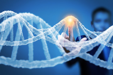 Man science technologist in laboratory