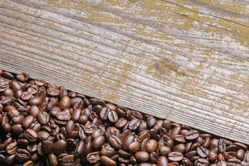 coffee beans on wooden table