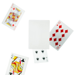 Blank play card on White background