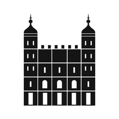 Fototapeta premium Tower of London in England icon, simple style