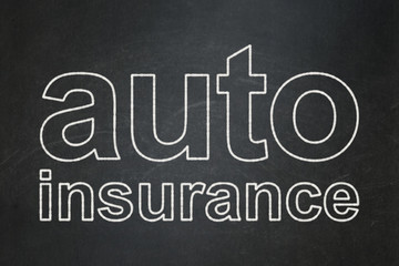 Obraz premium Insurance concept: Auto Insurance on chalkboard background