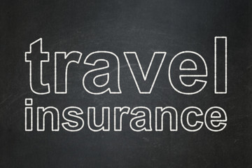 Insurance concept: Travel Insurance on chalkboard background