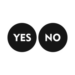 Fototapeta na wymiar Yes and No icon, simple style 