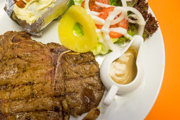 t bone steak