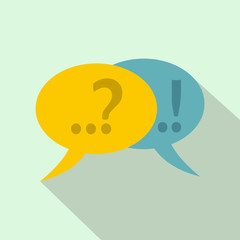 Speech bubbles with question and exclamation mark 