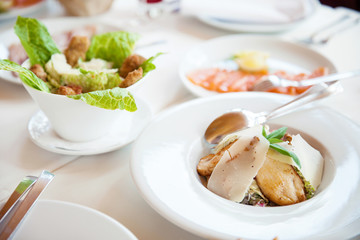 Group of salads