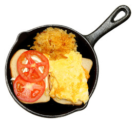 Scrambled Egg and Cheese Sandwhich and Hash Brown Casserole