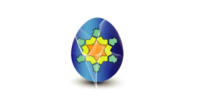 Easter egg on white background 