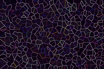 Wonderful fantasy black and colourful mosaic line style for abst