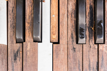 Broken Old Piano Keys