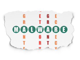 Privacy concept: Malware in Crossword Puzzle