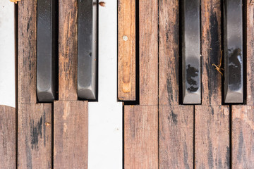 Broken Old Piano Keys