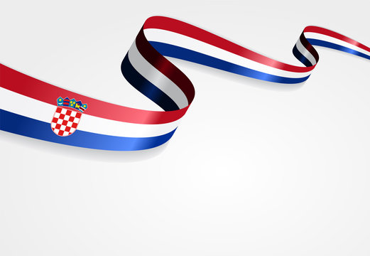 Croatian flag background. Vector illustration.