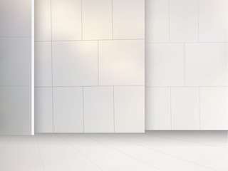 White Wall in Building. Vector Illustration
