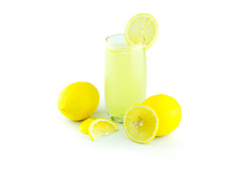 lemon juice and slice, fresh lemon