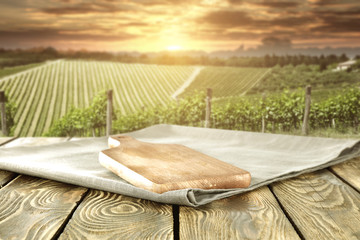 Obraz na płótnie Canvas desk and vineyard 