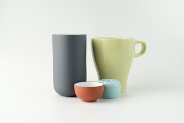 ceramic ware on white background