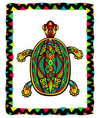 Fototapeta premium Bright Ornate Turtle
