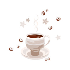 Coffee Cup And Beans