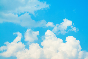 Blue sky with clouds.