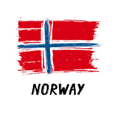 Flag Of Norway - Grunge