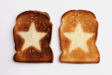 トースト　星形