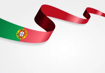 Fotobehang Portuguese flag background. Vector illustration. © Khvost