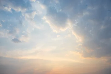 Crédence de cuisine en verre imprimé Ciel Cloudy sky on sunset time