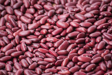 
close up of a bowl of red beans
