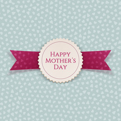 Happy Mothers Day white paper Label