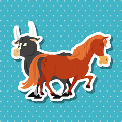 Animal cartoon design , editable vector