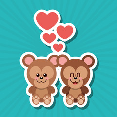 Animal cartoon design , editable vector