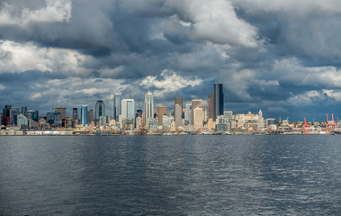 Obraz premium Seattle Skyline Mid-section