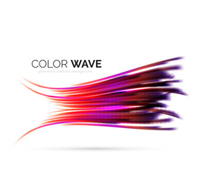 Abstract color wave design element