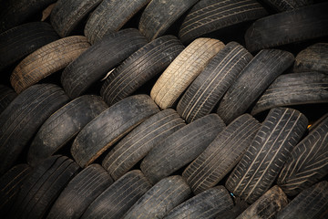 old stack tires for textured background