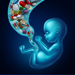 Medicine And Pregnancy - obrazy, fototapety, plakaty