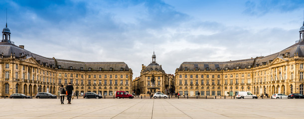 Fototapeta na wymiar Place de la bourse à Bordeaux, Aquitaine en France