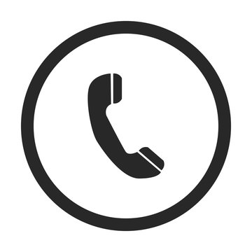Phone  sign simple icon on background