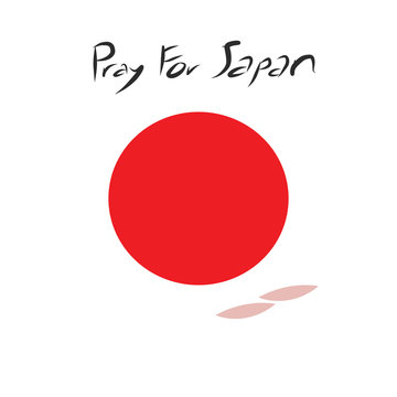 Pray for Japan with cherry blossom drop