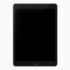 Realistic tablet pc computer vector illustration. Tablet mockup with blank screen isolated on white background