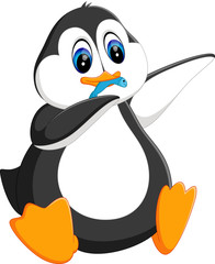 illustration of cute penguin cartoon