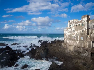 Gordijnen Upcoming tide in Puerto de la Cruz © monigre