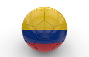 Soccer ball with Algeria flag; 3d rendering