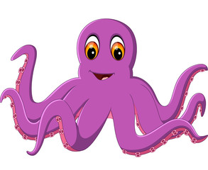 illustration of cute octopus cartoon