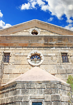 The Church of Saint Nicholas of Mole on Solomos Square in Zakynthos, Greece.