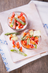 frozen vegetables in studio