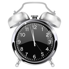 Alarm clock with black dial