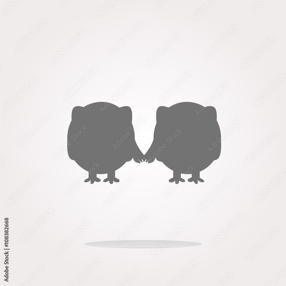 Poster vector glossy isolated website and internet web icon with owl symbol. web icon art. graphic icon dra